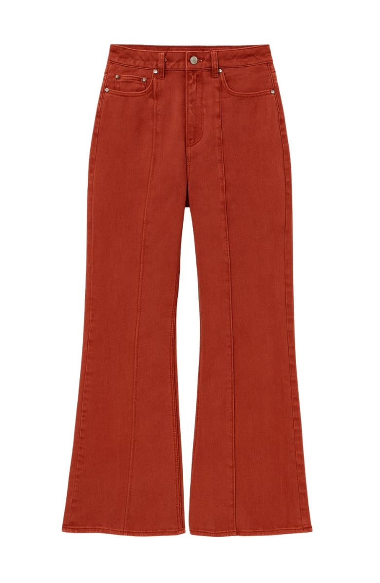 Rebecca Taylor Remi Stretch Kick Flare, Alternate, color, Burnt Sienna