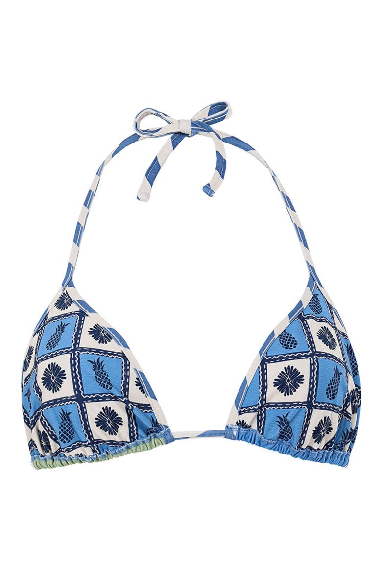 Ludovica Basket Reversible Triangle Bikini Top, Alternate, color, BLUE