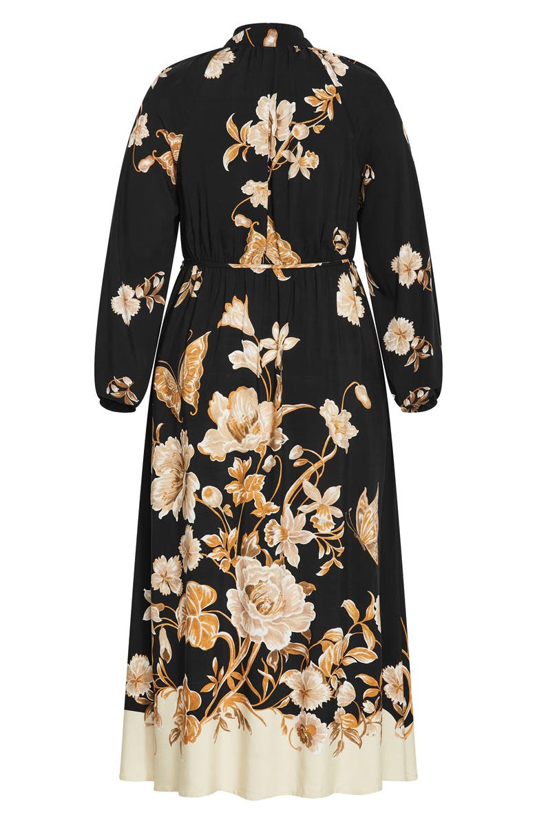 City Chic Fernanda Placed Floral Maxi Dress, Alternate, color, Floral