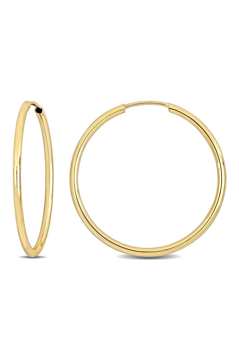 14K Gold Hoop Earrings, 25mm, Main, color, GOLD