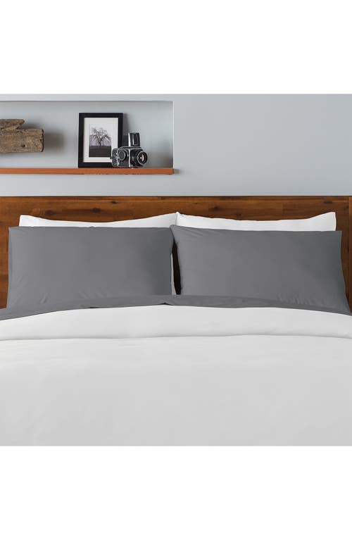 Ella Jayne Home 300 Thread Count Cotton Percale Pillow Case In Charcoal