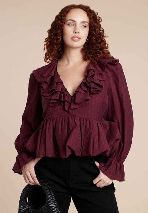 Romantic Ruffle Blouse (Plus Available)
