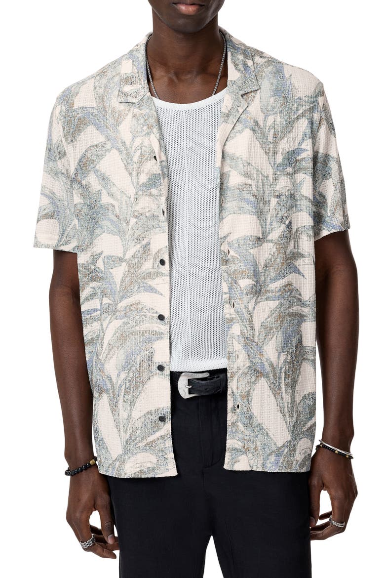 Conant Desert Flower Camp Shirt, Alternate, color, ECRU