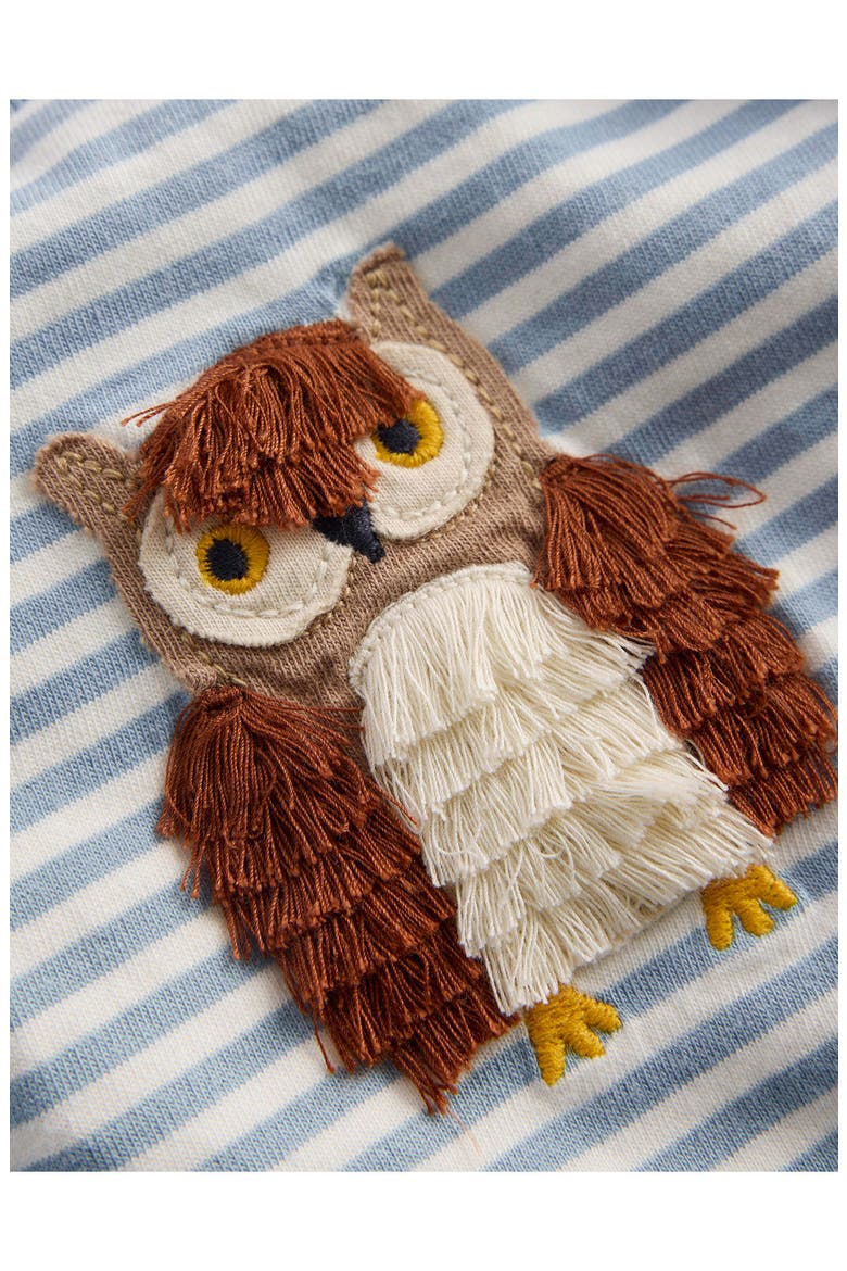 Kids' Applique Long Sleeve T-Shirt, Alternate, color, BLUE OWL