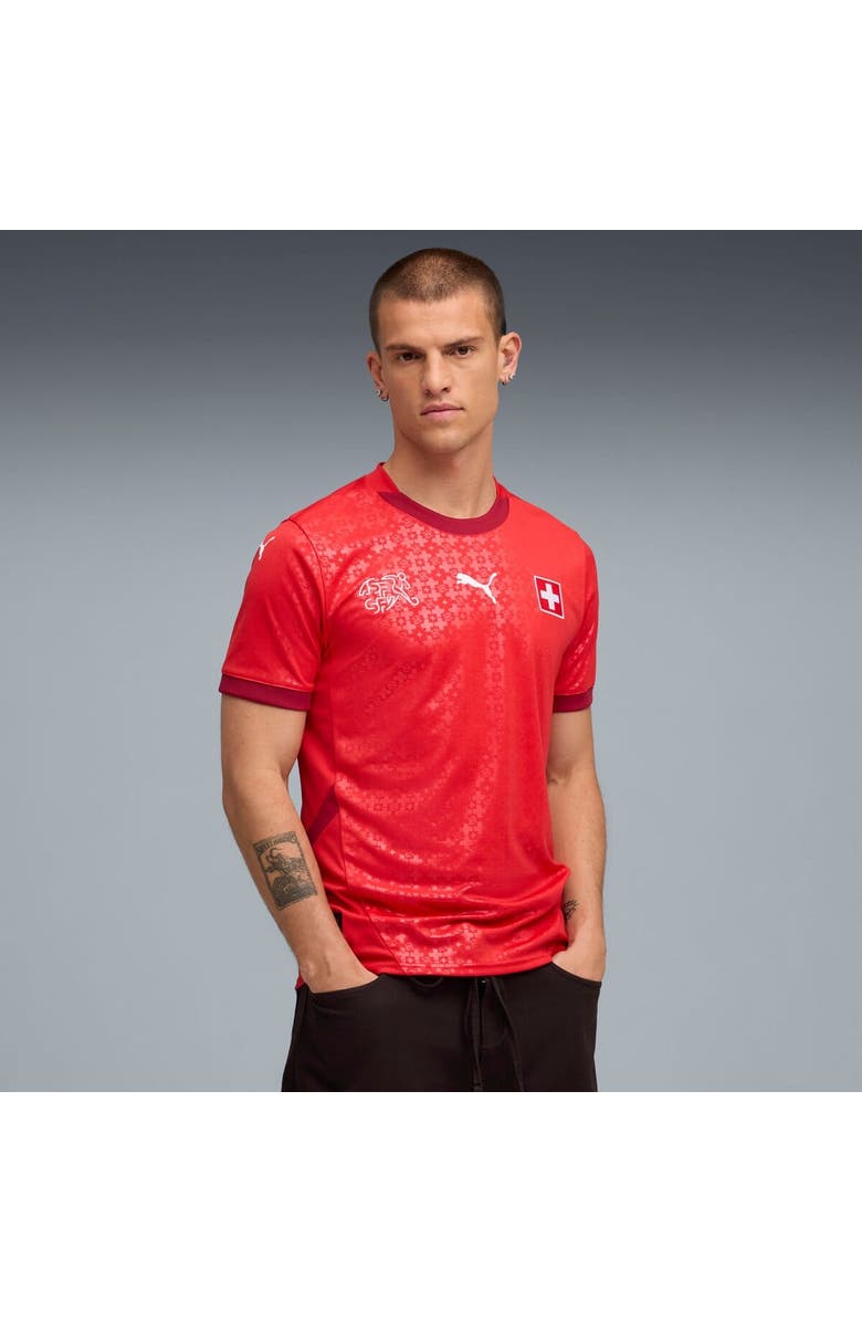 PUMA Men's Puma Red Switzerland National Team 2025 Replica Jersey, Alternate, color, Red