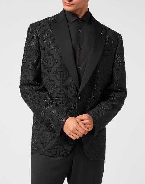 Wool Blazer Lord Fit Hexagon Men