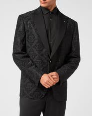 PHILIPP PLEIN Wool Blazer Lord Fit Hexagon Men