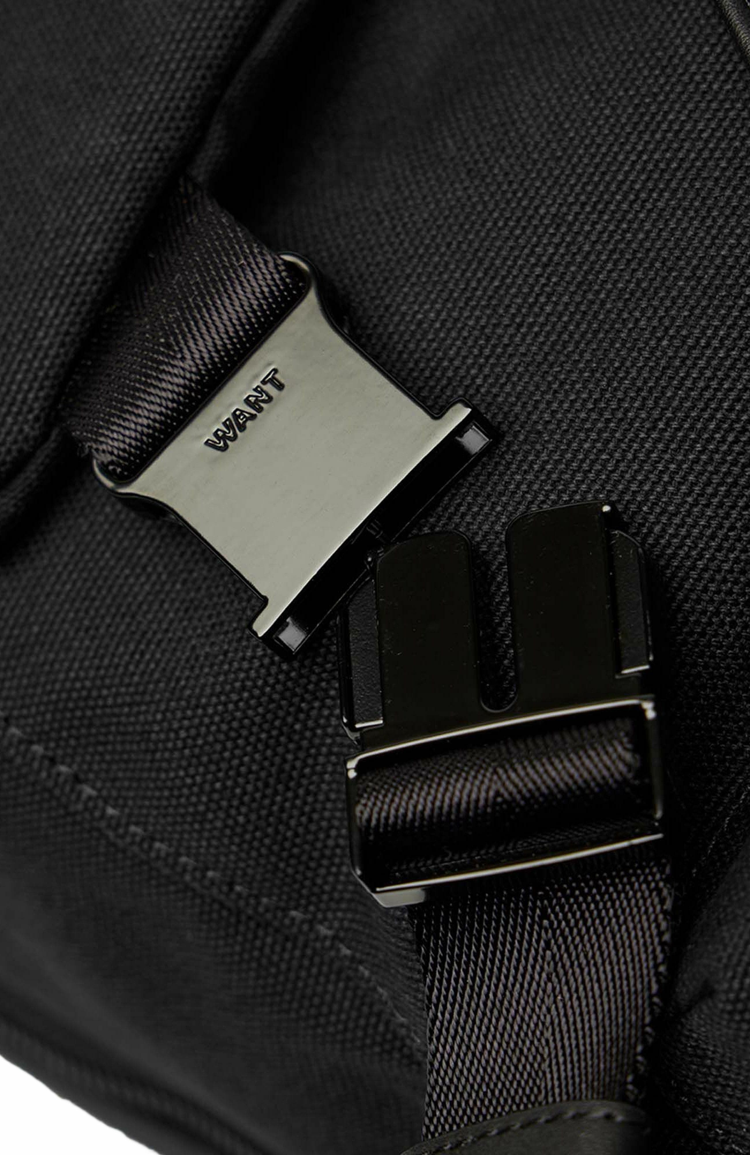 WANT Les Essentiels Bishop Organic Cotton Canvas Backpack, Alternate, color, Black