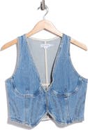 Good American Crop Denim Vest