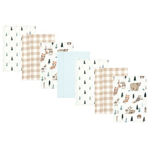 7pk Flannel Burp Cloth (cotton Poly) (baby)