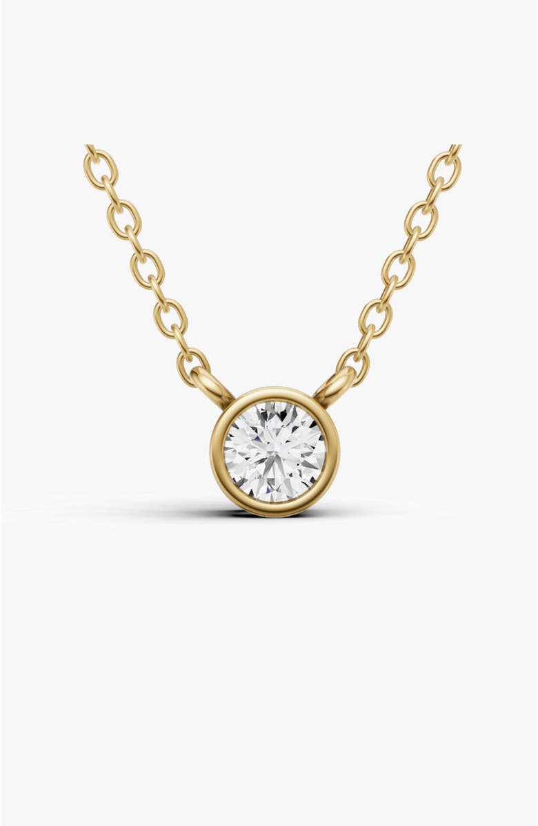 SEREIA OFFICIAL 14K Gold 0.75 ct Lab-Grown Diamond Solitaire Pendant, Main, color, Yellow Gold