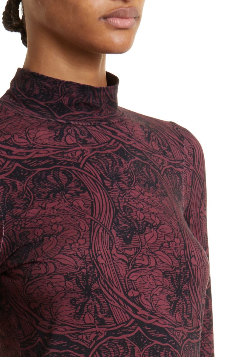 Ted Baker London Eleanor Floral Long Sleeve Body-Con Dress, Alternate, color, 