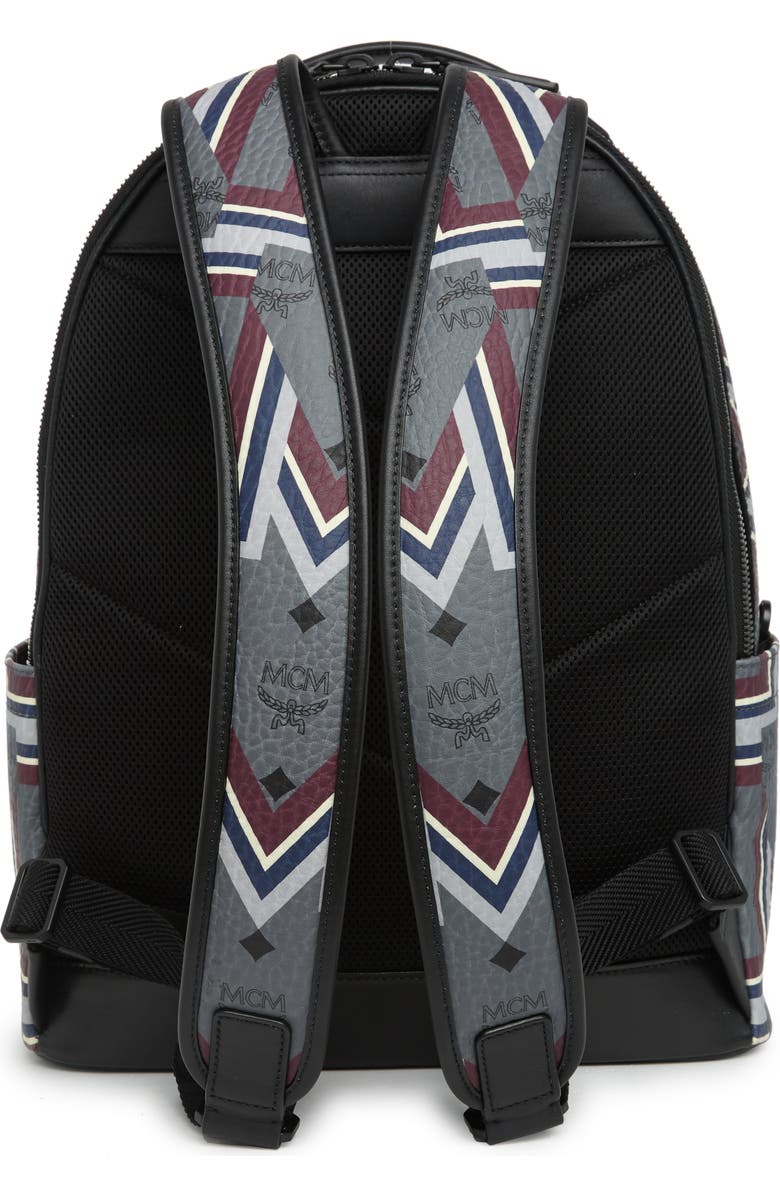 MCM Medium Stark Visetos Leather Backpack, Alternate, color,
