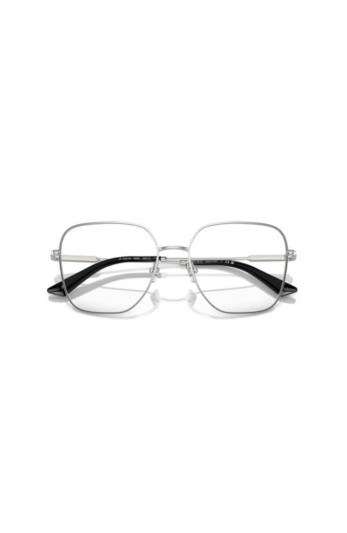 Jimmy Choo 55mm Square Optical Glasses In Metallic