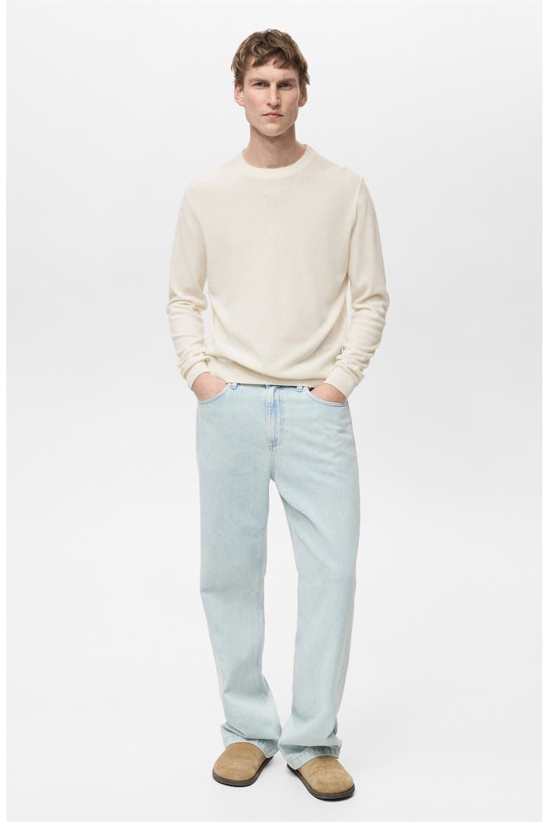 Regular Fit Fine Knit Sweater, Alternate, color, IVORY WHITE