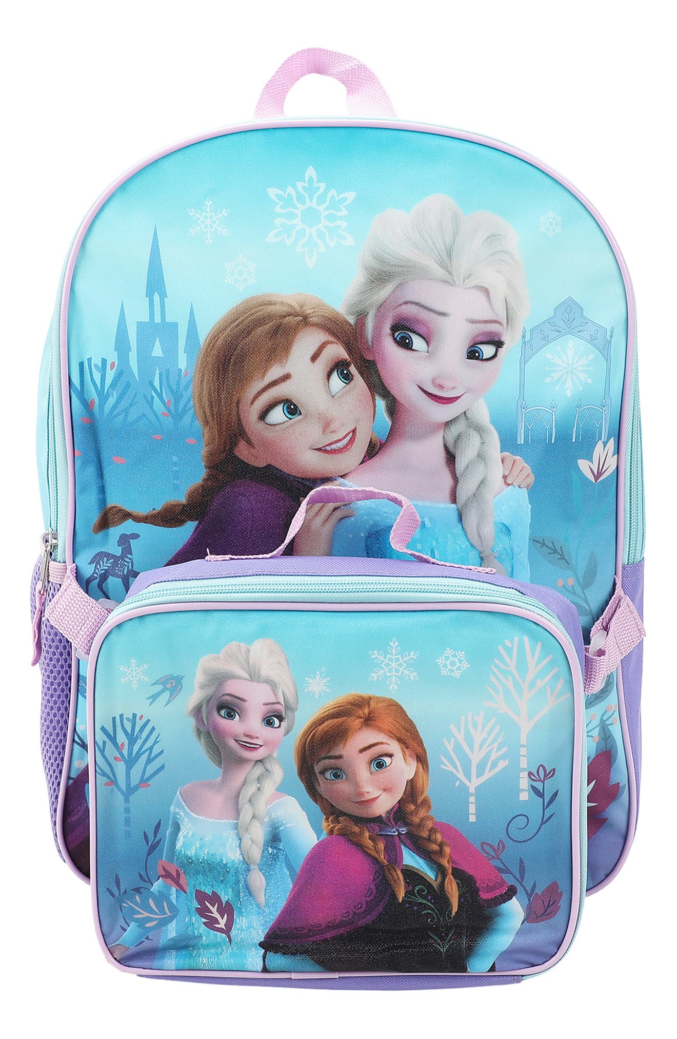 BIOWORLD Kids' Frozen Backpack with Lunch Bag, Alternate, color, 
