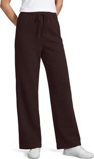Lands' End Serious Sweats High Rise Relaxed Straight Leg Pants
