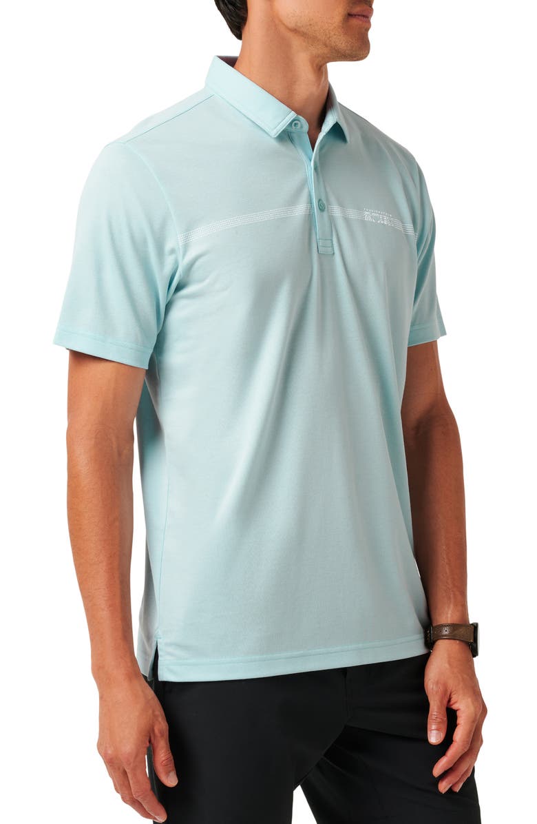 TravisMathew Lake Breeze Chest Stripe Polo, Alternate, color, Cory Blue