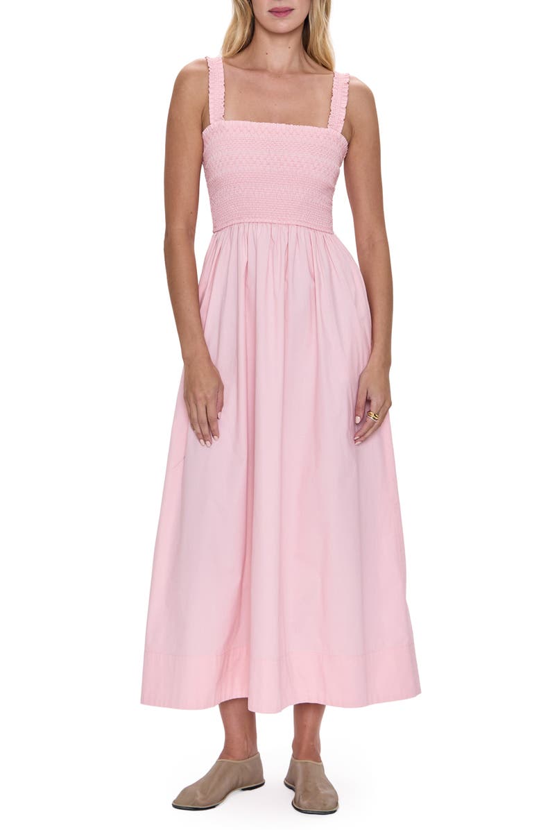 Pistola Genevieve Stretch Cotton Maxi Sundress, Main, color, Pink Salt
