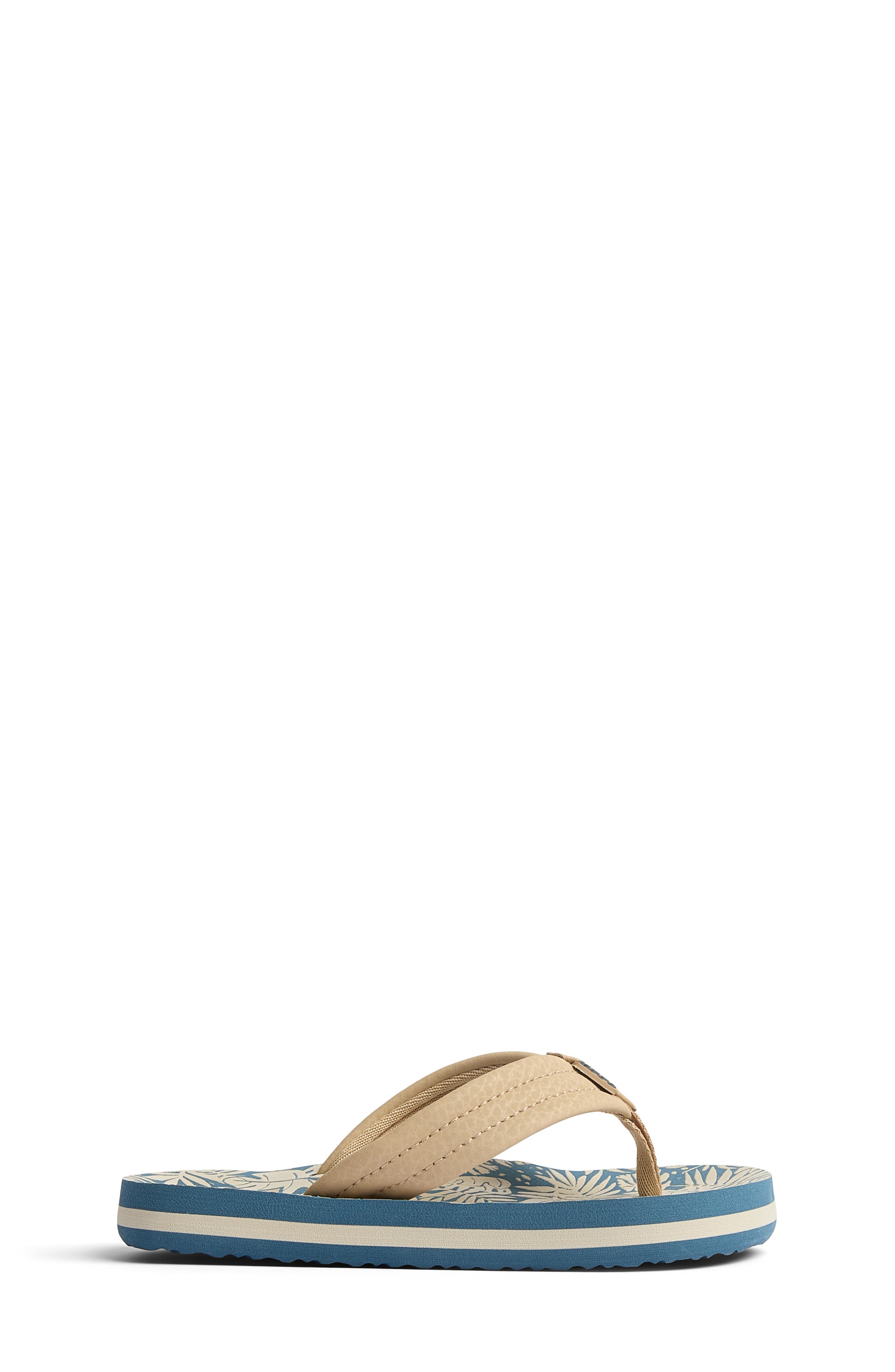 Reef Kids' Ahi Flip Flop, Alternate, color, Blue/ Tan Palm