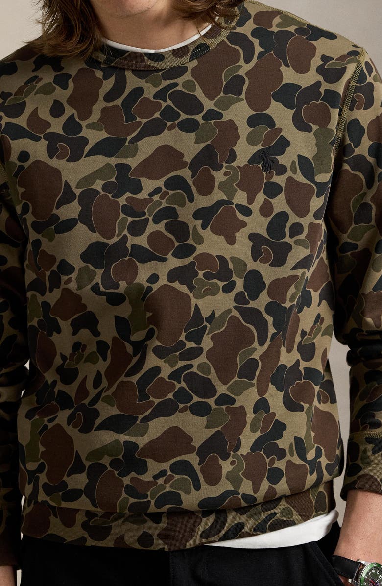 Polo Ralph Lauren Double-Knit Camo Sweatshirt, Alternate, color, Outdoorsman Camo