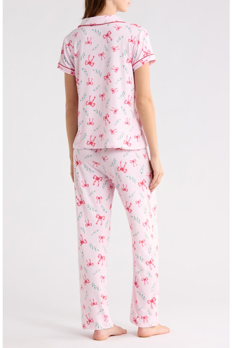 Ginnie Brushed Jersey Pajamas, Alternate, color, SPRIGS N BOWS