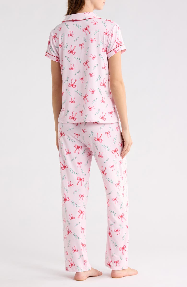 Tart Ginnie Brushed Jersey Pajamas, Alternate, color, Sprigs N Bows