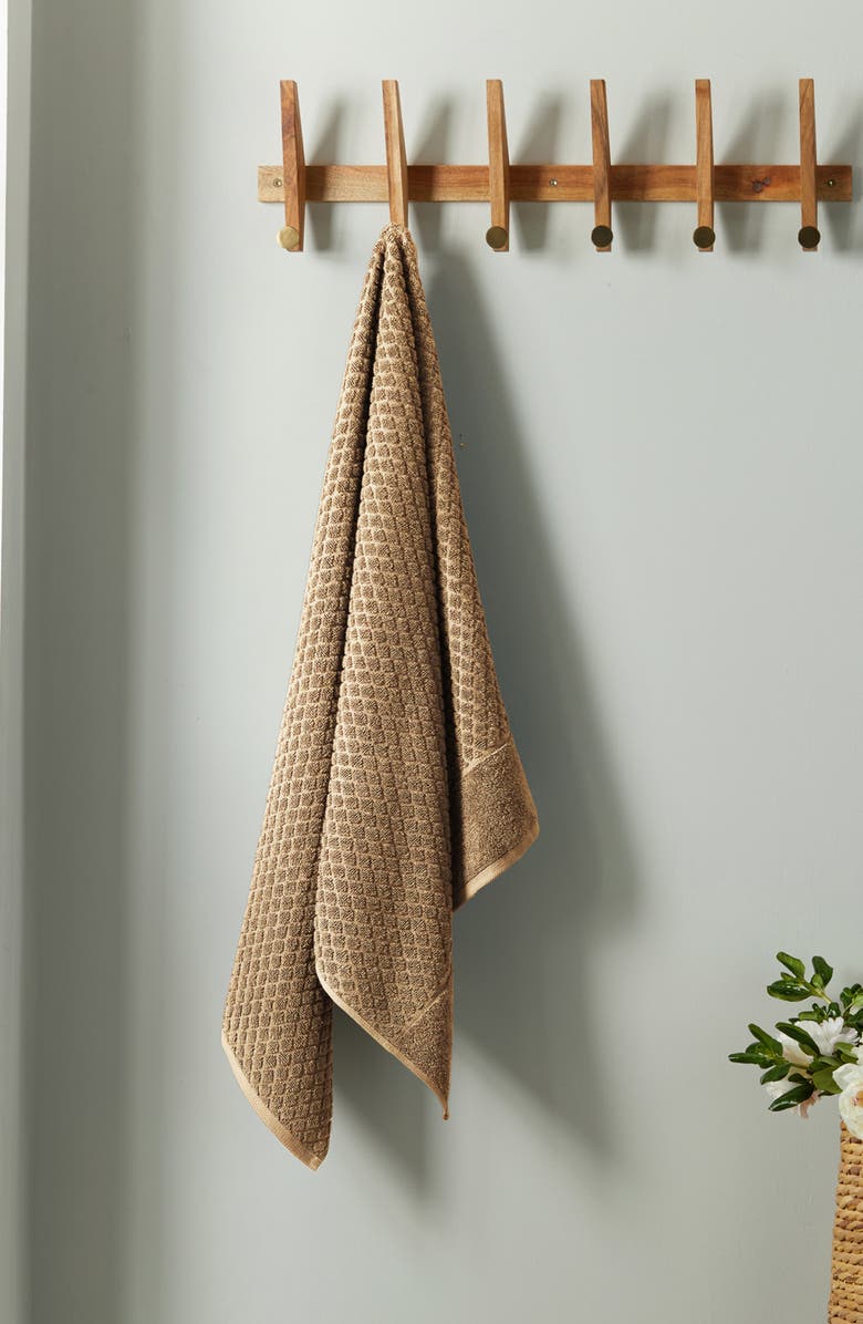 Woven & Weft Diamond 6-Pack Washcloths, Alternate, color, Mocha