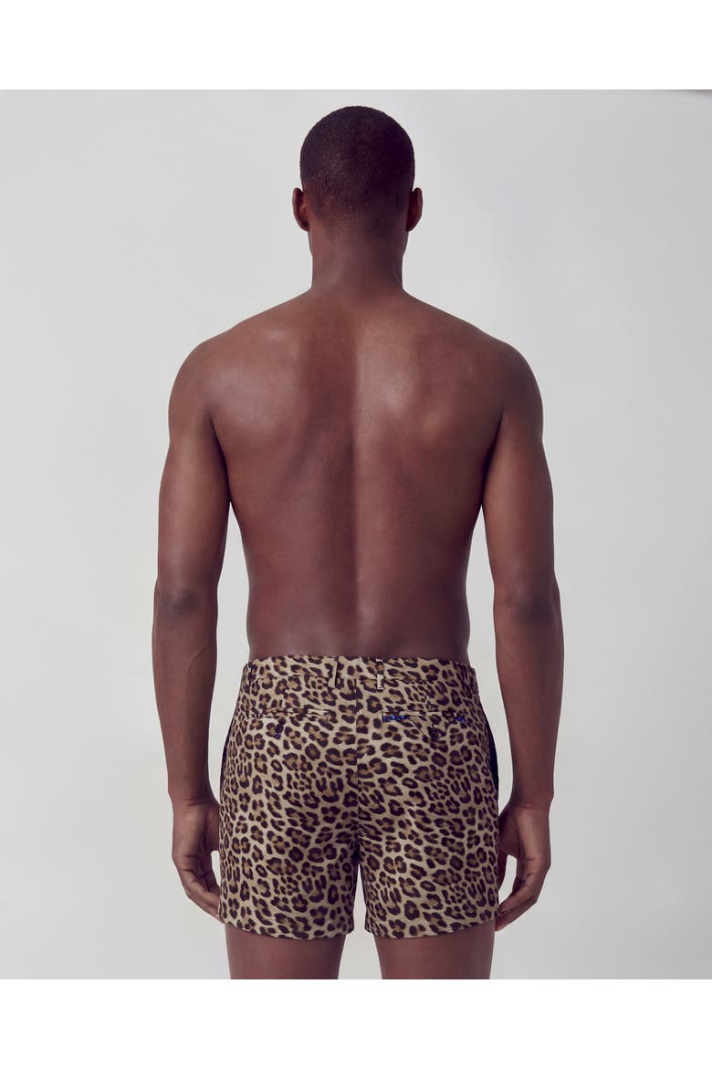 Leopard Mens Tailored Swim Short, Alternate, color, LEOPARD BROWN