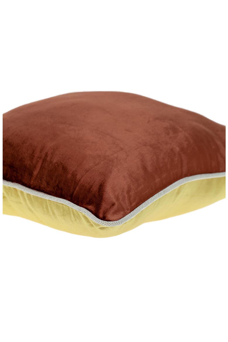 Maia Transitional Yellow Throw Pillow, Alternate, color, YELLOW