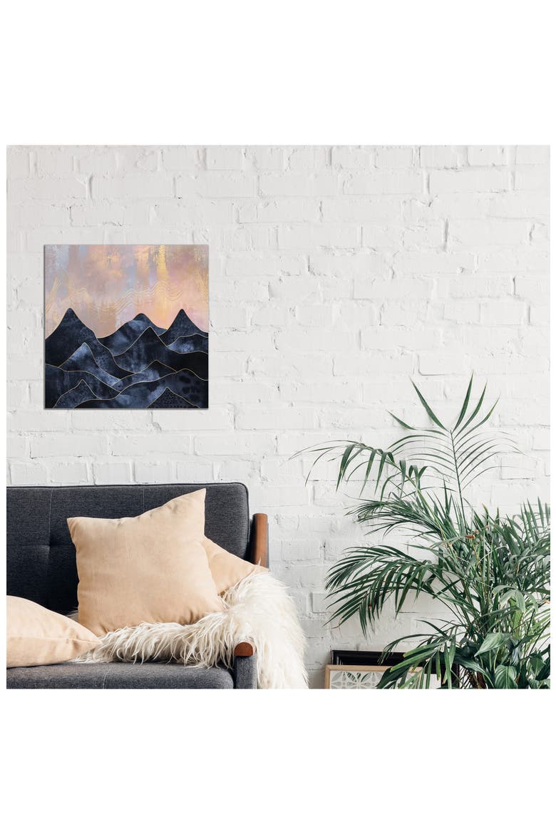 Mountainscape by Elisabeth Fredriksson Canvas Wall Art, Alternate, color, BLUE