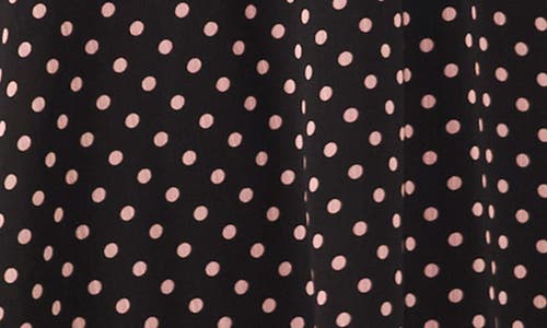 Chaus Polka Dot Smock Waist Flutter Sleeve Midi Dress
