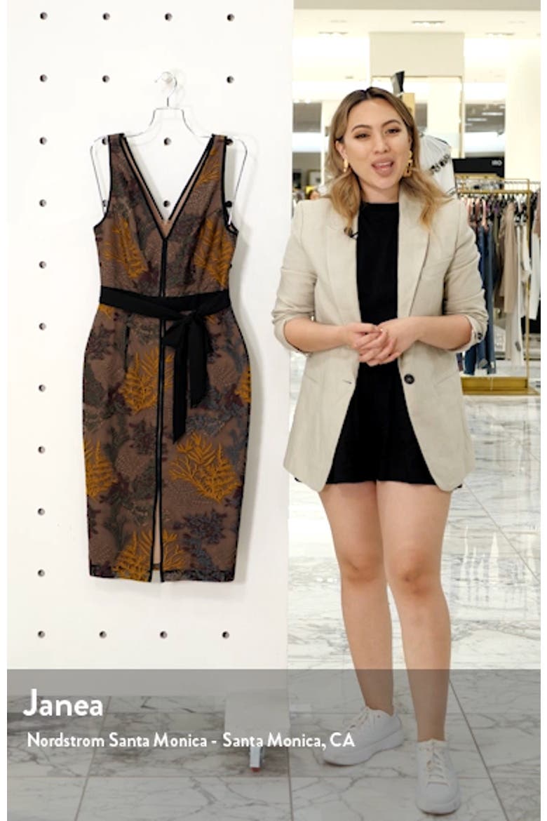 Embroidered Cocktail Sheath Dress video