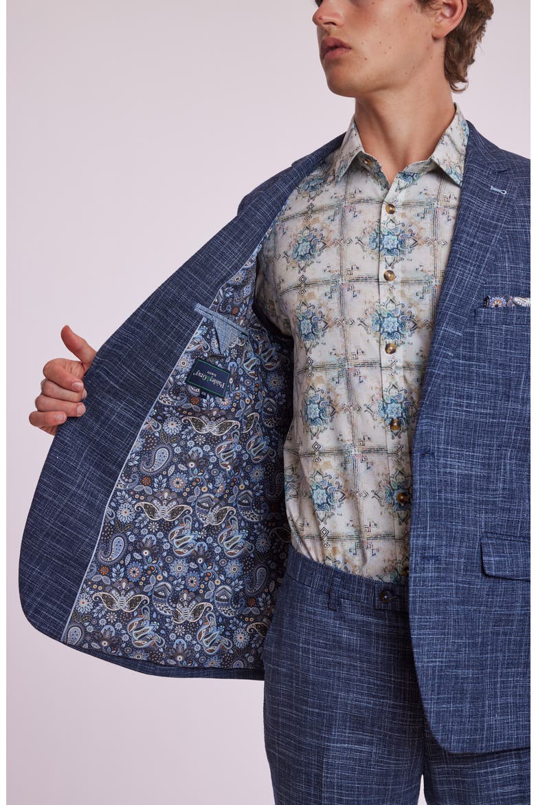 Dover Slim Fit Sport Coat, Alternate, color, NAVY LIGHT BLUE TEXTURE
