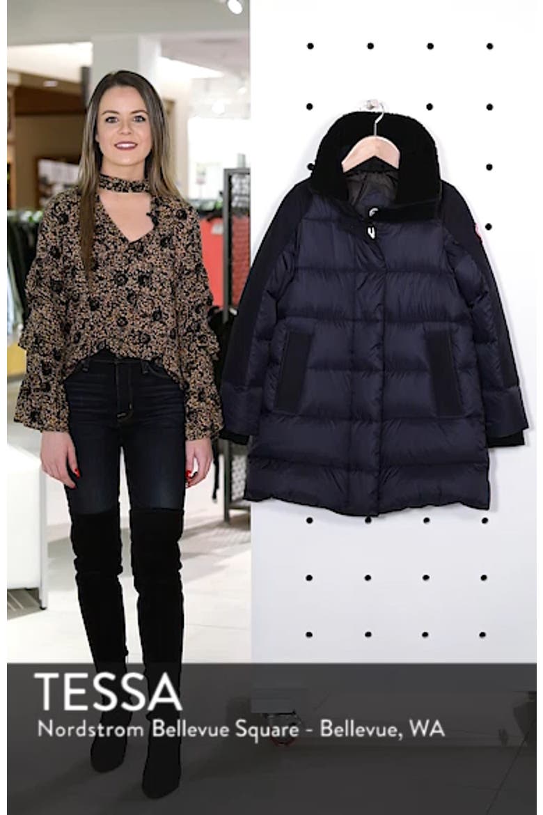 Altona Water Resistant 750-Fill Power Down Parka with Genuine Shearling Collar video