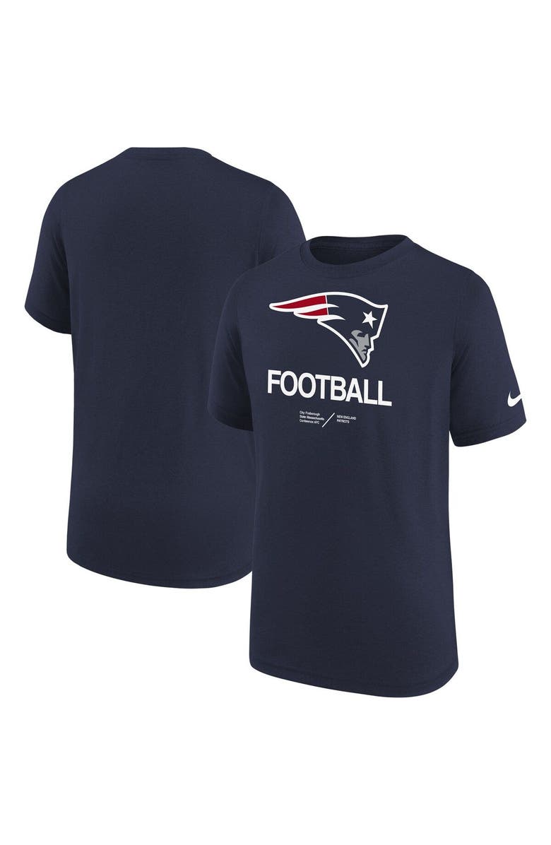 Nike Youth Nike Navy New England Patriots Sideline Legend Performance T-Shirt, Main, color, 
