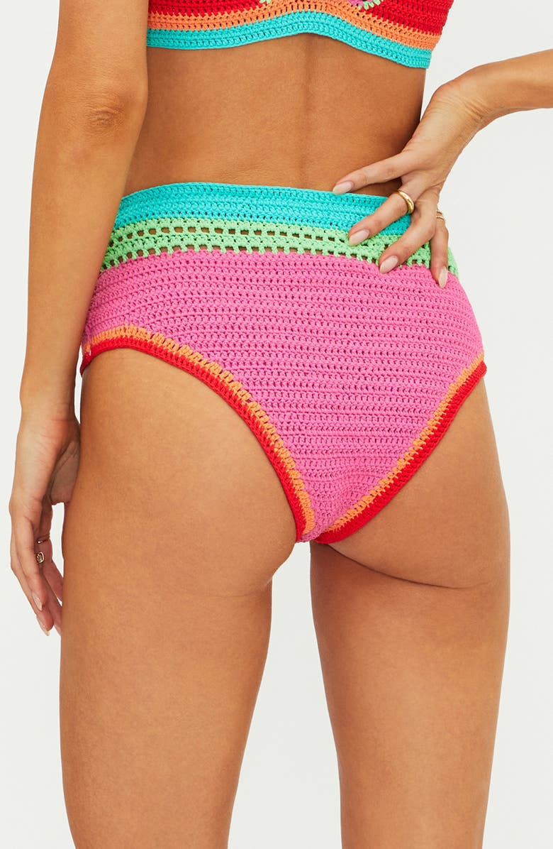 Beach Riot Karmen Crochet Bikini Bottoms, Alternate, color, Aqua Haze Crochet
