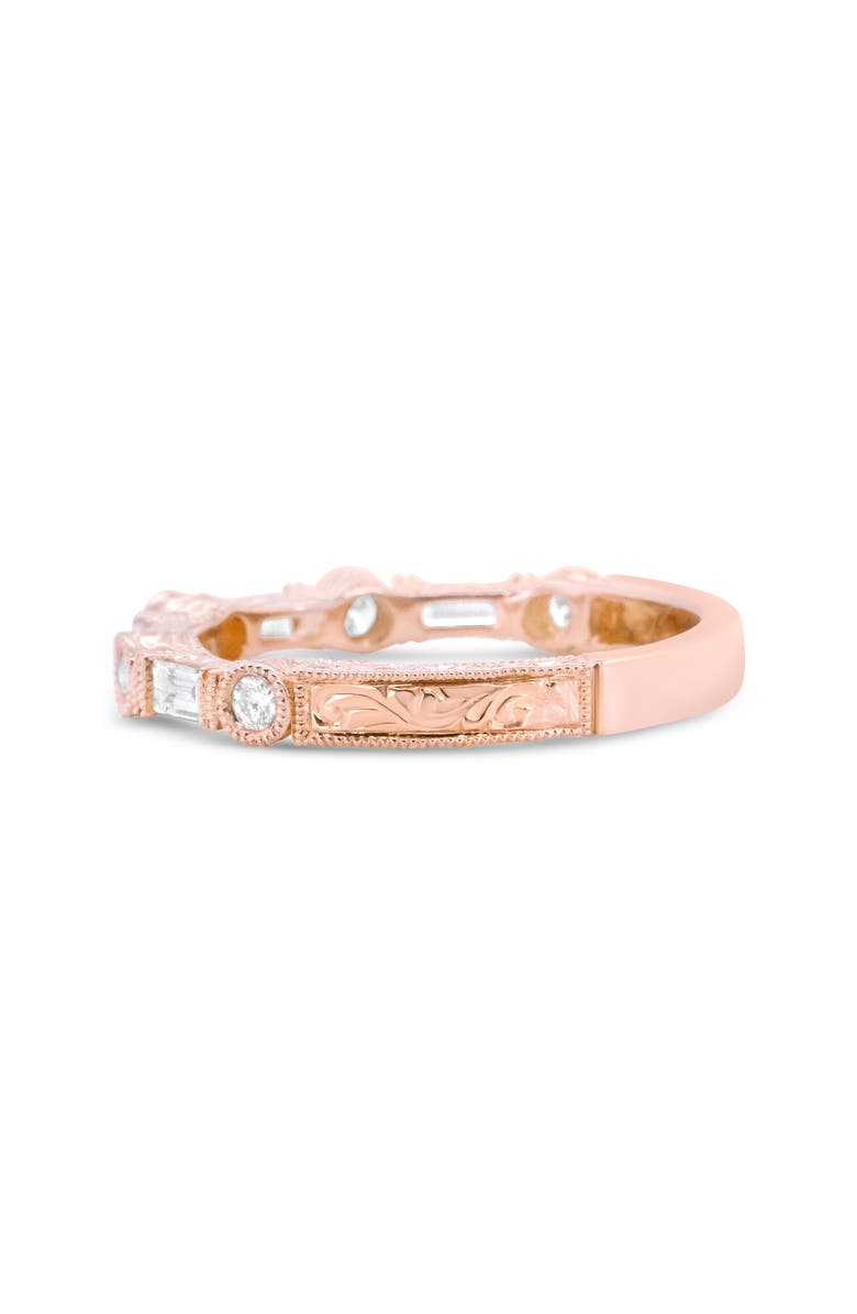 Haus of Brilliance 14K Rose Gold 3/8 Cttw Diamond Bridal Band Ring, Alternate, color, Pink