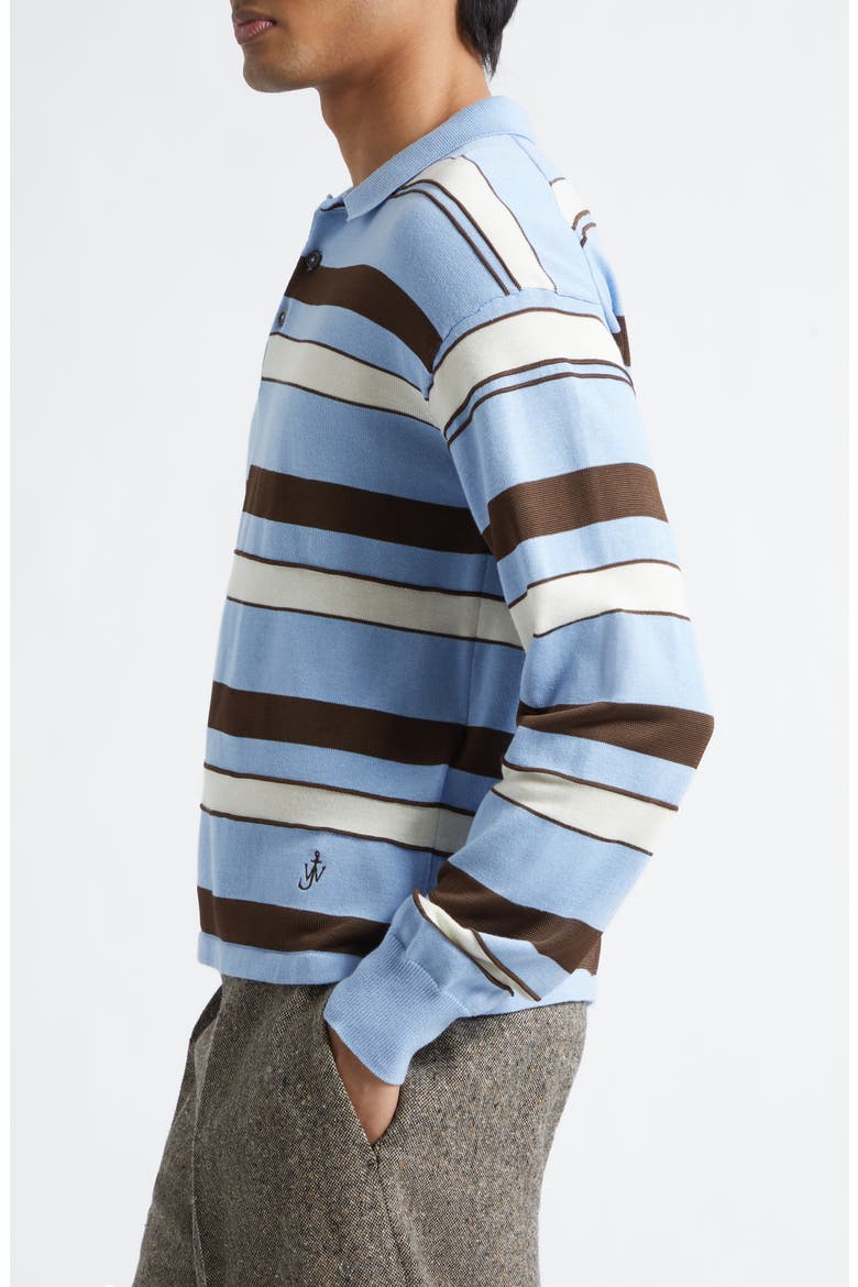 Rugby Stripe Polo Sweater, Alternate, color, MISTY BLUE
