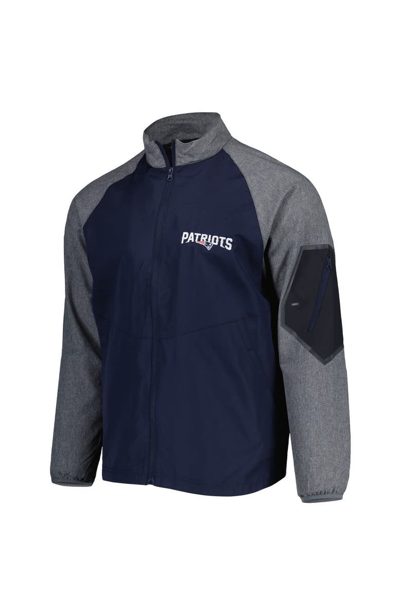 DUNBROOKE Men's Dunbrooke Navy New England Patriots Hurricane Raglan Full-Zip Windbreaker Jacket, Alternate, color, 
