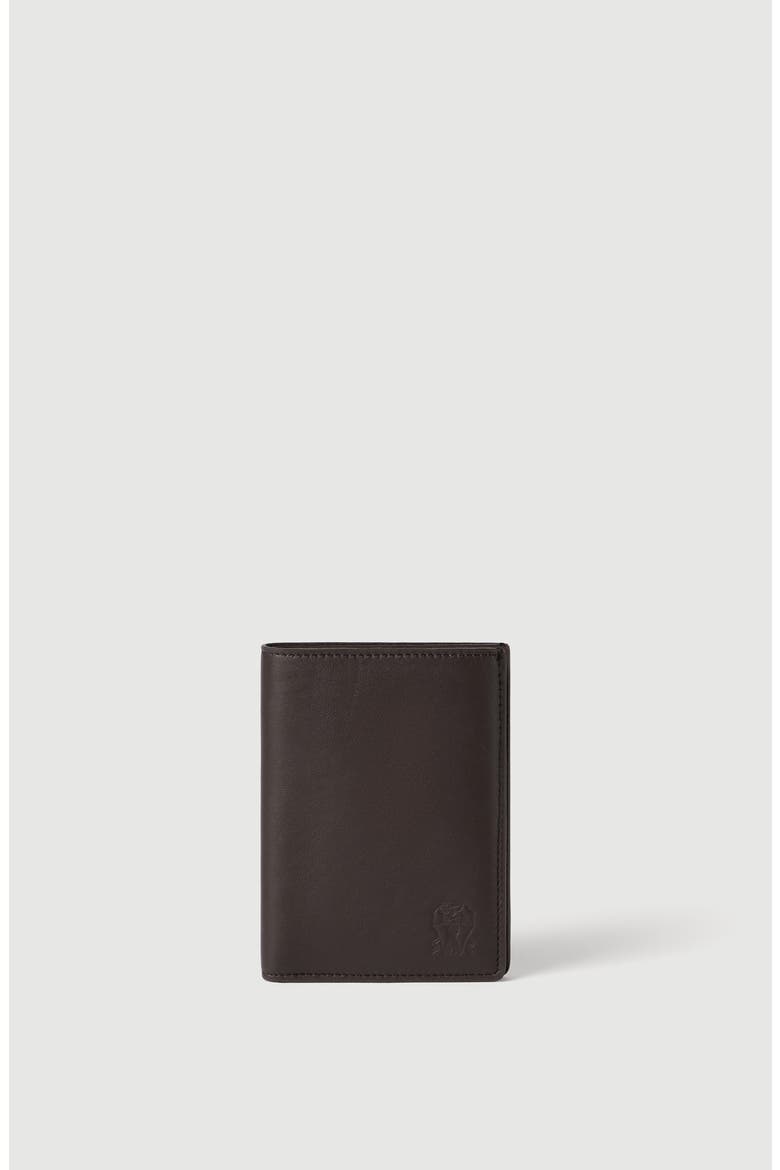 Smooth calfskin passport holder, Main, color, Brown