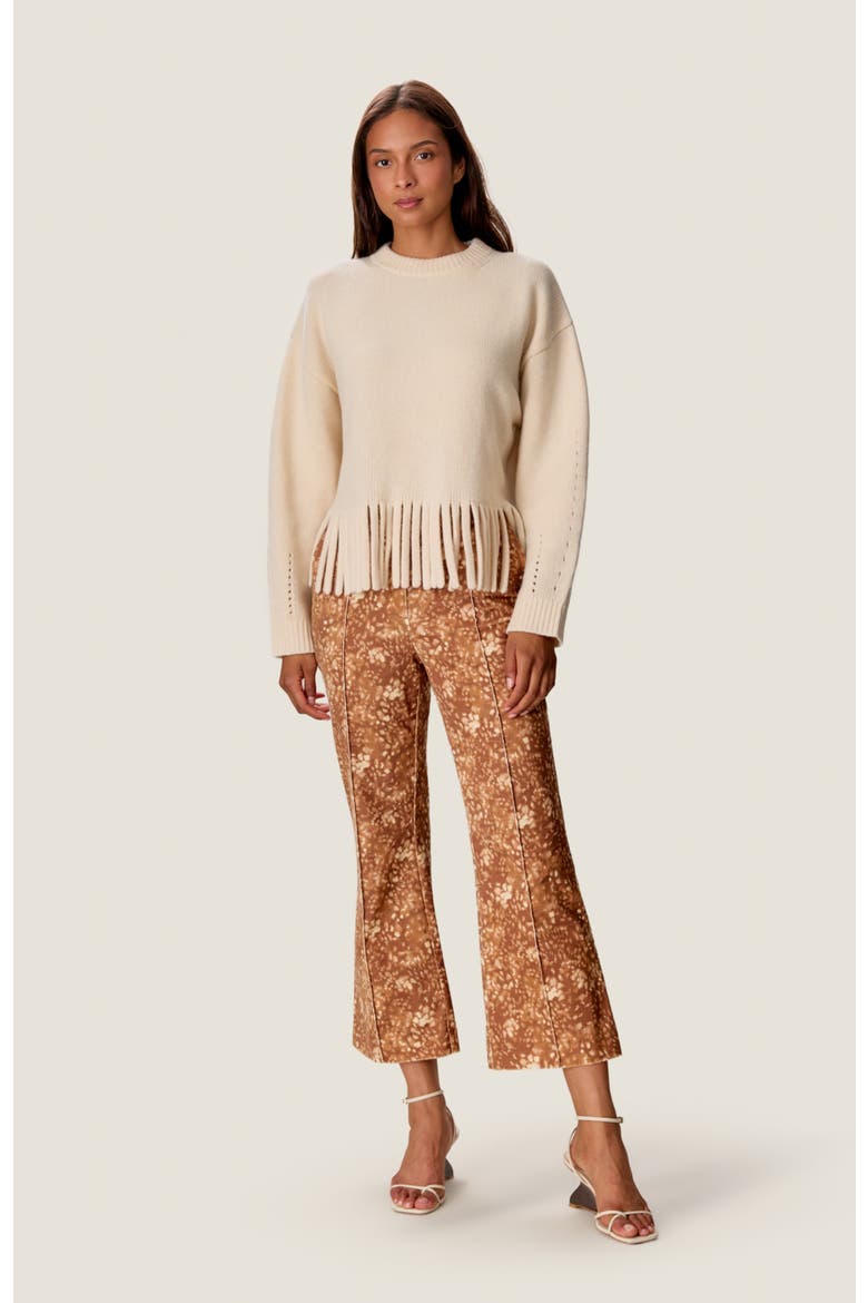 Madison Velvet Crop Kick Flare Pants, Main, color, Cedar Multi