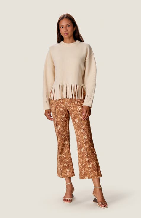 Madison Velvet Crop Kick Flare Pants