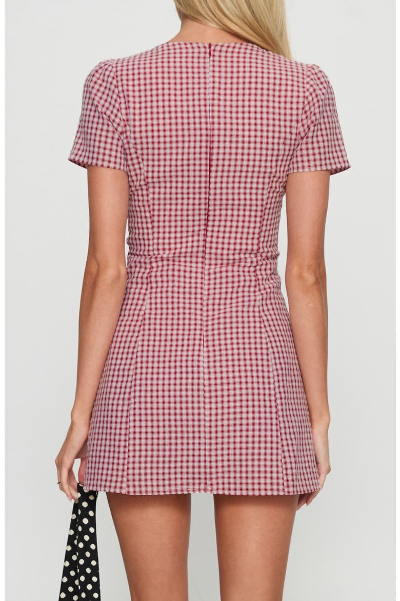 Loveliness Check Skirted Romper, Alternate, color, RED GINGHAM