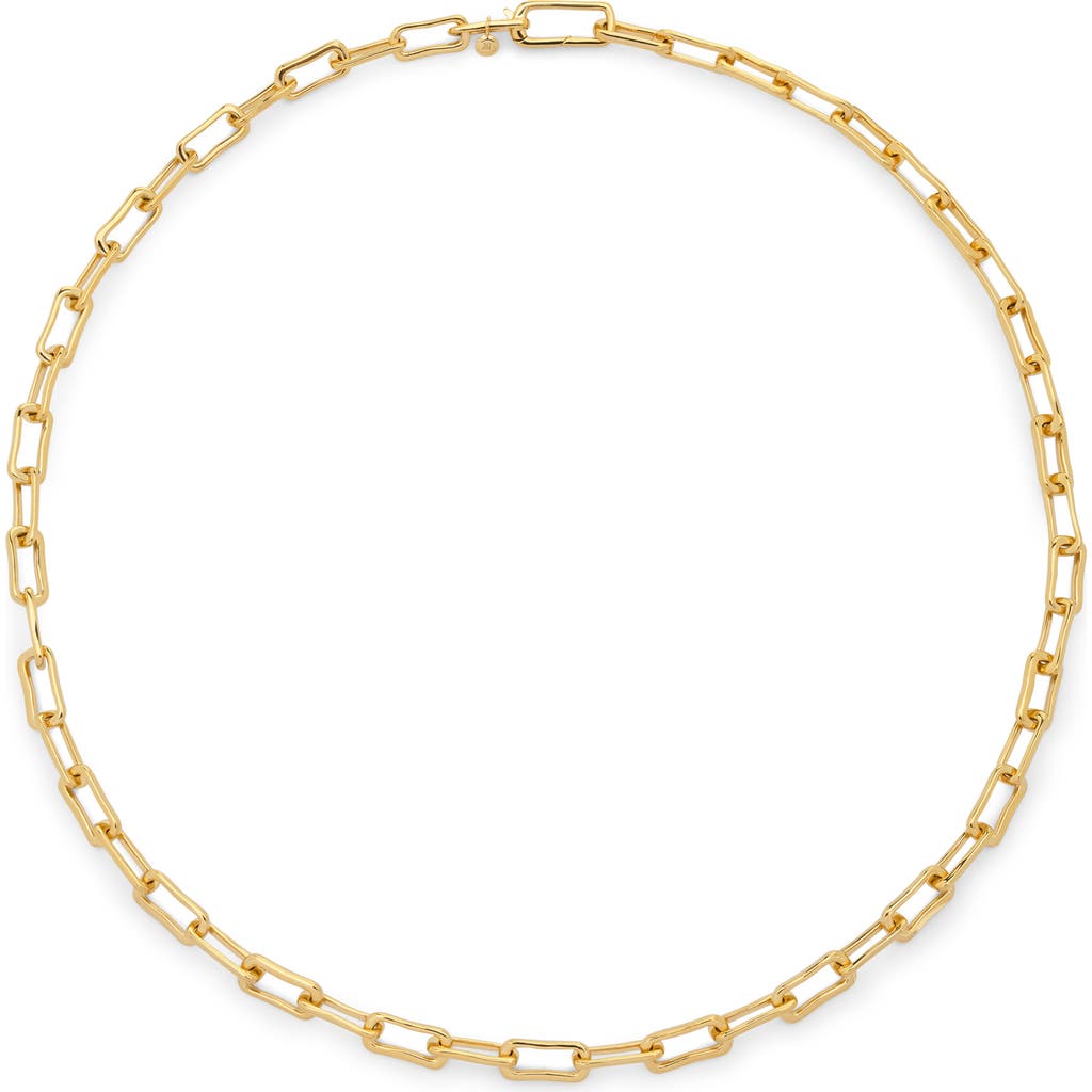 Monica Vinader Womens Alta Mini 18ct Yellow Gold Vermeil Chain Necklac In Gold