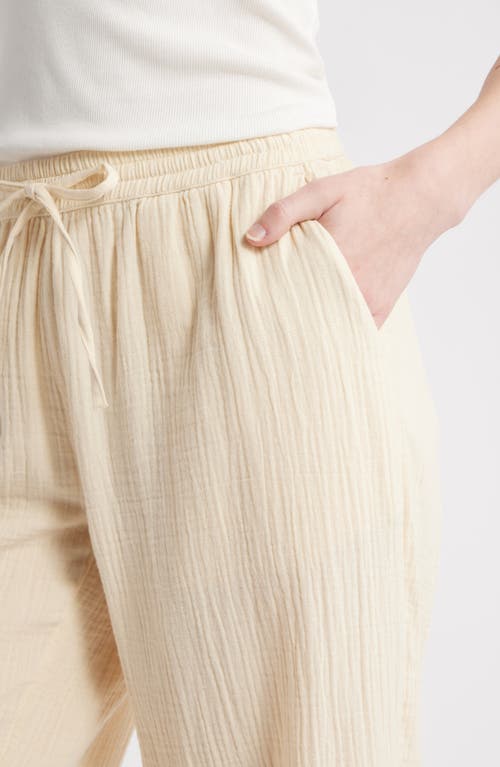 Caslonr Caslon(r) Wide Leg Crop Cotton Gauze Pants