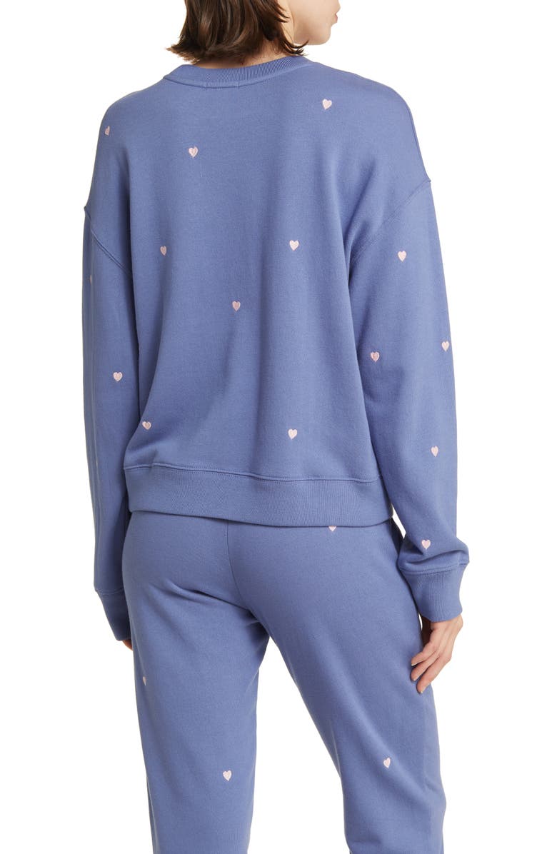 Rails Ramona Star Cotton Modal Sweatshirt, Alternate, color, Pink Periwinkle Hearts