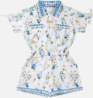 Camilla Kids Shirt Playsuit W Short Tie Sleeve