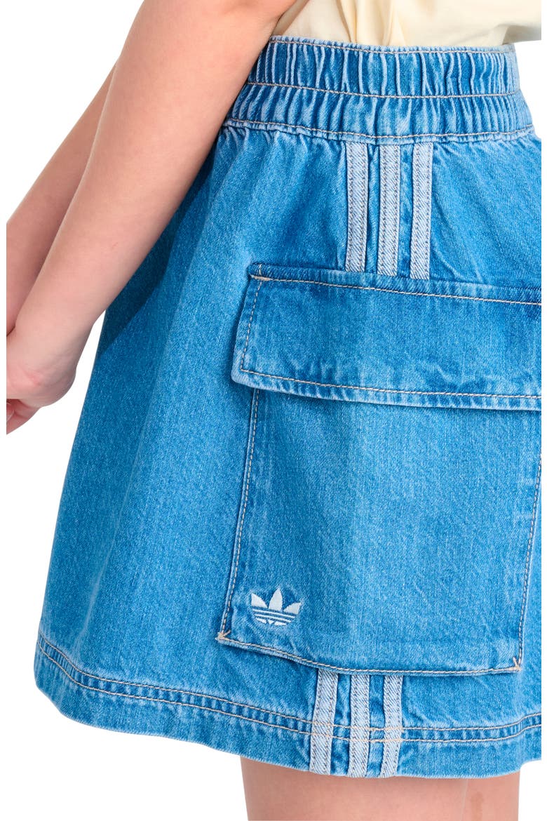 Kids' Cargo Denim Skort, Alternate, color, MEDIUM WASH DENIM