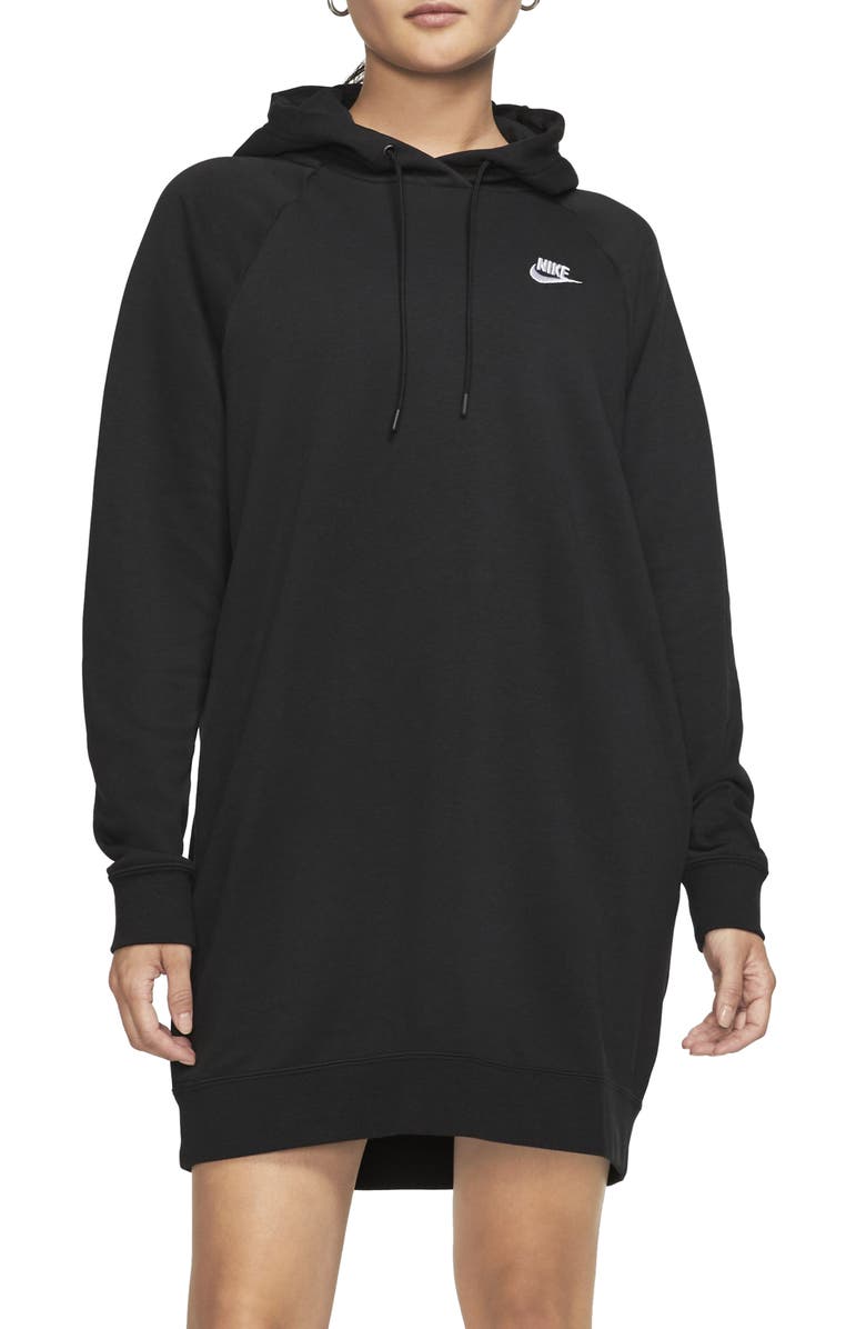 Nike Essential Fleece Hooded Sweatshirt Dress, Main, color,